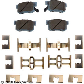 Premium Asm Pads W / Hardware - Beck Arnley 085-6498 Premium Asm Pads W / Hardware - Beck Arnley 085-6498