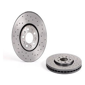 Premium UV Coated Front Xtra Cross Drilled Brake Rotor, Brembo 09.7010.2X Premium UV Coated Front Xtra Cross Drilled Brake Rotor, Brembo 09.7010.2X