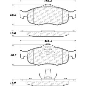 C-Tek Semi-Metallic Brake Pads with Shims, C-Tek 102.06480 C-Tek Semi-Metallic Brake Pads with Shims, C-Tek 102.06480