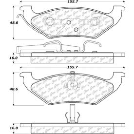 C-Tek Semi-Metallic Brake Pads with Shims, C-Tek 102.07150 C-Tek Semi-Metallic Brake Pads with Shims, C-Tek 102.07150