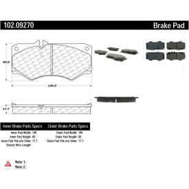 C-Tek Semi-Metallic Brake Pads with Shims, C-Tek 102.09270
