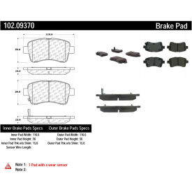 C-Tek Semi-Metallic Brake Pads with Shims, C-Tek 102.09370