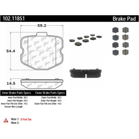 C-Tek Semi-Metallic Brake Pads with Shims, C-Tek 102.11851 C-Tek Semi-Metallic Brake Pads with Shims, C-Tek 102.11851