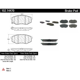 C-Tek Semi-Metallic Brake Pads with Shims, C-Tek 102.14470