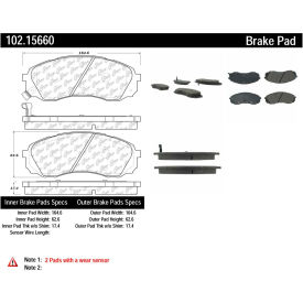C-Tek Semi-Metallic Brake Pads with Shims, C-Tek 102.15660