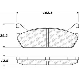 C-Tek Ceramic Brake Pads with Shims, C-Tek 103.04580 C-Tek Ceramic Brake Pads with Shims, C-Tek 103.04580
