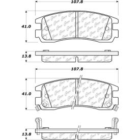 C-Tek Ceramic Brake Pads with Shims, C-Tek 103.06980 C-Tek Ceramic Brake Pads with Shims, C-Tek 103.06980