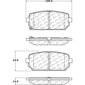 C-Tek Ceramic Brake Pads with Shims, C-Tek 103.12960 C-Tek Ceramic Brake Pads with Shims, C-Tek 103.12960