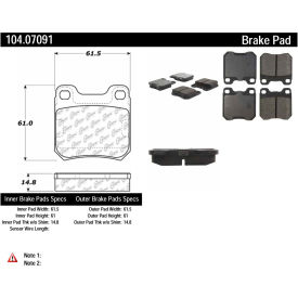 Posi Quiet Semi-Metallic Brake Pads , Posi Quiet 104.07091 Posi Quiet Semi-Metallic Brake Pads , Posi Quiet 104.07091