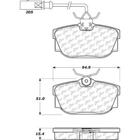Posi Quiet Semi-Metallic Brake Pads with Hardware , Posi Quiet 104.08771 Posi Quiet Semi-Metallic Brake Pads with Hardware , Posi Quiet 104.08771