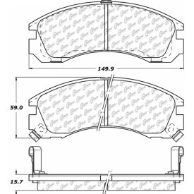 Posi Quiet Extended Wear Brake Pads with Shims and Hardware , Posi Quiet 106.05300