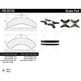Posi Quiet Extended Wear Brake Pads with Shims , Posi Quiet 106.05750 Posi Quiet Extended Wear Brake Pads with Shims , Posi Quiet 106.05750