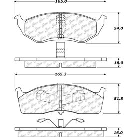 Posi Quiet Extended Wear Brake Pads with Shims and Hardware , Posi Quiet 106.06420