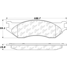 Posi Quiet Extended Wear Brake Pads with Shims and Hardware , Posi Quiet 106.07023