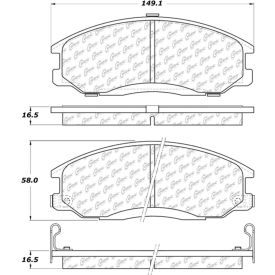 Posi Quiet Extended Wear Brake Pads with Shims and Hardware , Posi Quiet 106.08640