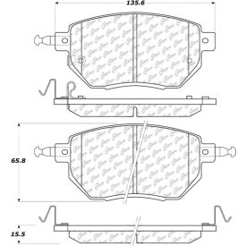 Posi Quiet Extended Wear Brake Pads with Shims and Hardware , Posi Quiet 106.09690