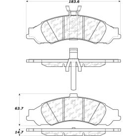 Posi Quiet Extended Wear Brake Pads with Shims and Hardware , Posi Quiet 106.10430