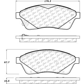 Posi Quiet Extended Wear Brake Pads with Shims and Hardware , Posi Quiet 106.14220
