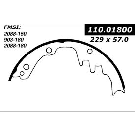 Centric Premium Brake Shoes, Centric Parts 111.01800 Centric Premium Brake Shoes, Centric Parts 111.01800
