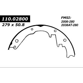Centric Premium Brake Shoes, Centric Parts 111.02800 Centric Premium Brake Shoes, Centric Parts 111.02800