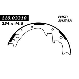 Centric Premium Brake Shoes, Centric Parts 111.03310 Centric Premium Brake Shoes, Centric Parts 111.03310