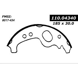 Centric Premium Brake Shoes, Centric Parts 111.04340 Centric Premium Brake Shoes, Centric Parts 111.04340