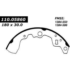 Centric Premium Brake Shoes, Centric Parts 111.05860 Centric Premium Brake Shoes, Centric Parts 111.05860