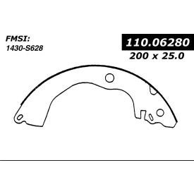 Centric Premium Brake Shoes, Centric Parts 111.06280 Centric Premium Brake Shoes, Centric Parts 111.06280