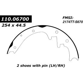 Centric Premium Brake Shoes, Centric Parts 111.06700