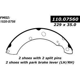 Centric Premium Brake Shoes, Centric Parts 111.07560 Centric Premium Brake Shoes, Centric Parts 111.07560