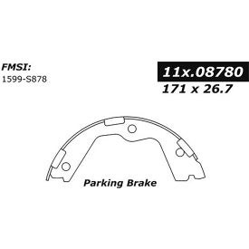 Centric Premium Parking Brake Shoes, Centric Parts 111.08780