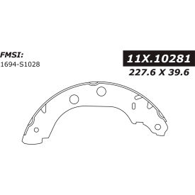 Centric Premium Brake Shoes, Centric Parts 111.10281 Centric Premium Brake Shoes, Centric Parts 111.10281