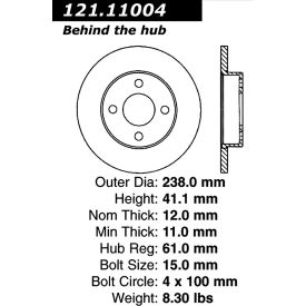 C-Tek Standard Brake Rotor, C-Tek 121.11004 C-Tek Standard Brake Rotor, C-Tek 121.11004