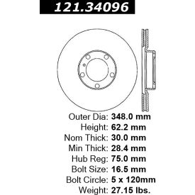 C-Tek Standard Brake Rotor, C-Tek 121.34096 C-Tek Standard Brake Rotor, C-Tek 121.34096