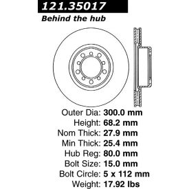 C-Tek Standard Brake Rotor, C-Tek 121.35017 C-Tek Standard Brake Rotor, C-Tek 121.35017