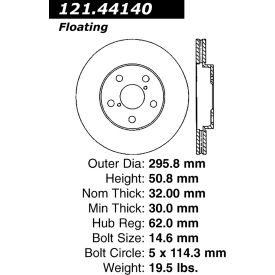 C-Tek Standard Brake Rotor, C-Tek 121.44140 C-Tek Standard Brake Rotor, C-Tek 121.44140