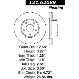 C-Tek Standard Brake Rotor, C-Tek 121.62089 C-Tek Standard Brake Rotor, C-Tek 121.62089