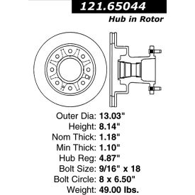 C-Tek Standard Brake Rotor, C-Tek 121.65044