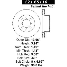 C-Tek Standard Brake Rotor, C-Tek 121.65110 C-Tek Standard Brake Rotor, C-Tek 121.65110