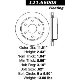 C-Tek Standard Brake Rotor, C-Tek 121.66008