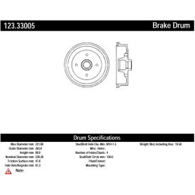C-Tek Standard Brake Drum, C-Tek 123.33005