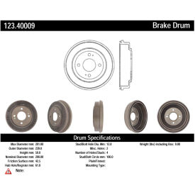 C-Tek Standard Brake Drum, C-Tek 123.40009