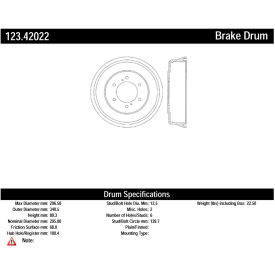 C-Tek Standard Brake Drum, C-Tek 123.42019