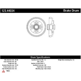 C-Tek Standard Brake Drum, C-Tek 123.44034 C-Tek Standard Brake Drum, C-Tek 123.44034
