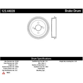 C-Tek Standard Brake Drum, C-Tek 123.44039