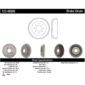 C-Tek Standard Brake Drum, C-Tek 123.48006 C-Tek Standard Brake Drum, C-Tek 123.48006