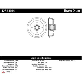 C-Tek Standard Brake Drum, C-Tek 123.61041