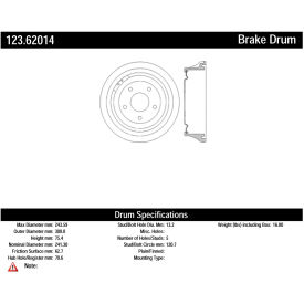 C-Tek Standard Brake Drum, C-Tek 123.62014