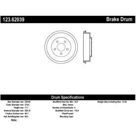 C-Tek Standard Brake Drum, C-Tek 123.62039