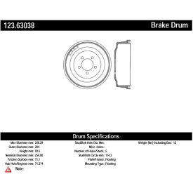 C-Tek Standard Brake Drum, C-Tek 123.63038